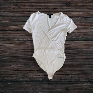 Forever 21 Light Pink Ribbed Bodysuit